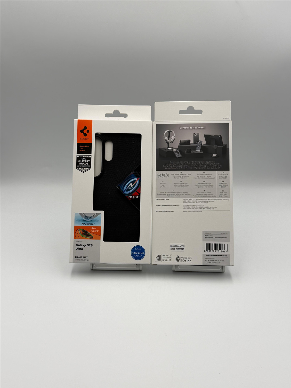 Spigen Liquid Air Case with MagSafe for Samsung Galaxy S26 Ultra Matte Black