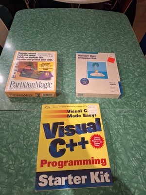 New 3 Lot PC Vintage Software Microsoft Word Companion  Visual C++ Programming 