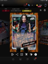 Wwe Topps Slam 25 Cosmic Chrome Legendary Orange Stephanie Vaquer  Limited 25Cc