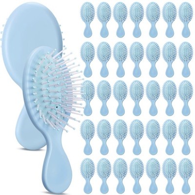 30 Pack Mini Hair Brushes Bulk Soft Bristles Detangling Hairbrush Individuall...