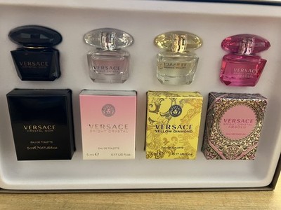 VERSACE SET BRIGHT CRYSTAL ABSOLU, BRIGHT CRYSTAL, YELLOW DIAMOND & CRYSTAL NOIR