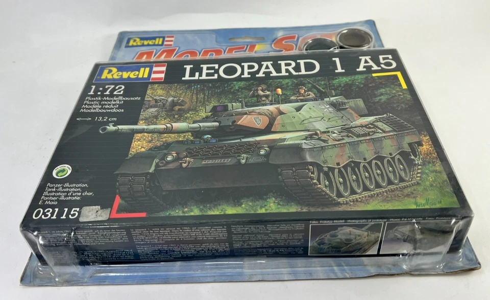 LEOPARD 1 A5 03115 plastic modelkit 13,2 cm 1:72 REVELL tank MODEL SET VINTAGE - Immagine 3 di 4