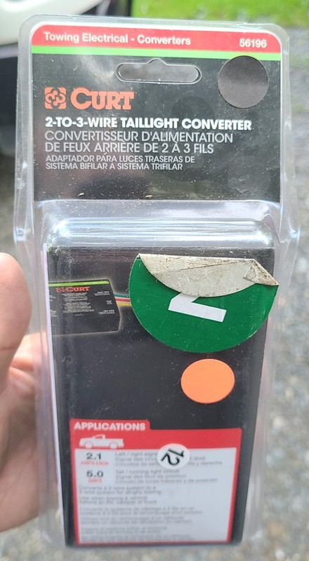 CURT 2 to 3 Wire Taillight Converter for Dinghy Towing Ready to Install
