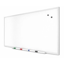 Magnetic Steel Dry Erase Whiteboard with Satin Finish Aluminum Frame, 3 x 2 f...