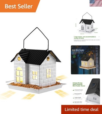 Elegant Solar Bird Feeder - Squirrel Proof, Large Capacity for Finch & Cardinal