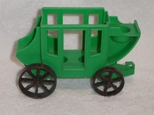 Fisher Price Little People Vintage Western Town Green Carriage Stagecoach