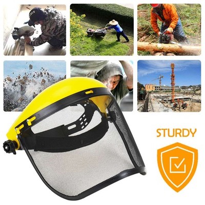 Farm Garden Mowing Protection Mesh Face Shield Protective Mask Safety Helmet 11''