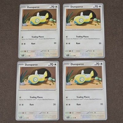 4x Play Set Dunsparce 120/159 Sv09: Journey Together - Asako Ito Crochet Art