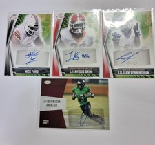 4 Card Football AUTO Lot - Jeff Wilson Jr ROOKIE, Nick Ford, Brini, Winningham
