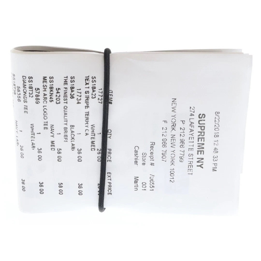 Portefeuille reçu SUPREME 24SS x MM6 Maison Margiela M6 double pli blanc occasion b283779d