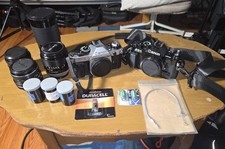 Canon AE-1 Program 35mm - 2 CAMERA BUNDLE w/ Lenses and BONUS