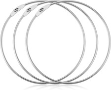 3 Pack Office Rings, 6 Inch Loose Leaf Binder Rings with Metal Extra Large Pla