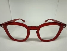 Lunetterie Generale Designer Cognac Red Frame 48mm Eyeglasses