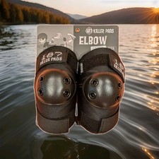 NEW 187 Killer Pads Skateboard Black Elbow Pads Size Small