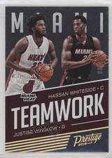 2016 Panini Prestige Teamwork Rainbow 9/25 Hassan Whiteside Justise Winslow 7n6