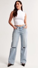 Abercrombie  Fitch The Baggy Low Rise Curve Love Jeans Size 24