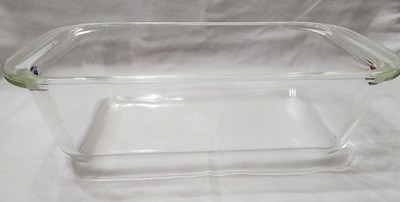 1950's PYREX 213 Clear Glass 5x9 Loaf Bread Pan Baking Dish 1.5 Qt Made in USA