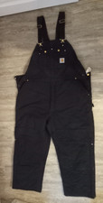 Carhartt Black Insulated Bib Overalls Work Coveralls men size 2XL. never worn.