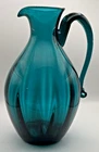 MCM Blenko Glass 645 Optic Pitcher Peacock Joel Meyers