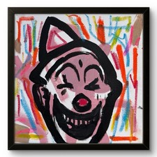HASWORLD Original OIL PAINTING CLOWN JOKER RAW  Abstract  Expressionism POP ART