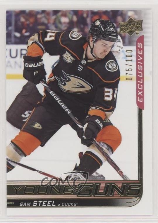 2018-19 Upper Deck Young Guns UD Exclusives /100 Sam Steel #487 Rookie RC