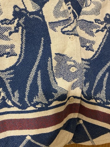 Vintage Maxson Tapestri Woven Tapestry Golf Woman 70s Victorian Vest One Size - Picture 2 of 6