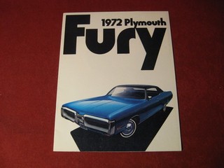 1972 Plymouth Fury Sales Brochure Booklet Catalog Original Old