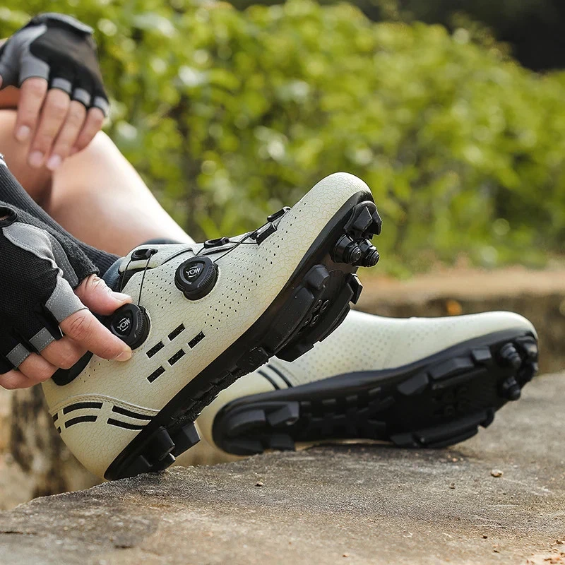 Велосипедные туфли для горного велосипеда мужские противоскользящие велосипедные SPD гоночные уличные бутсы - Изображение 4 из 4