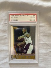 1996-97 Bowman's Best Best Rookie Ray Allen RC PSA 9 Mint Bucks Heat Celtics HOF