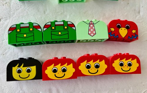 Lot Of 13 Dog Head Parrot Face Tie Clock Shirt Slope & Misc Shape Bricks Lego - Picture 3 of 5