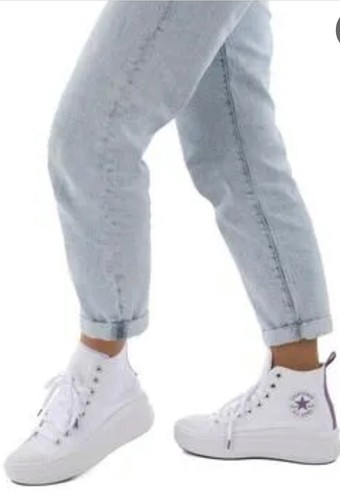 CONVERSE CHUCK TAYLOR ALLSTAR MOVE TELA RAGAZZA PLATFORM BIANCO A03667C - Imagen 7 de 8
