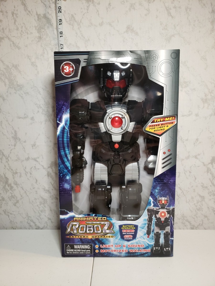 ANIMATED ROBOZ BATTERY OPERATED ROBOT- Walks Light & Sound