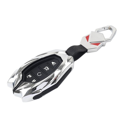 Remote Fob Shell Silicone Silver Key Case For Chevrolet Camaro Malibu Cruze - Picture 4 of 12