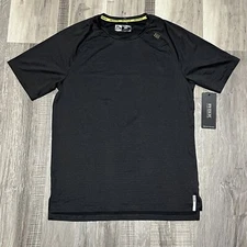 RBX 'Box Pattern' Men's Raglan Sleeve T-Shirt M Blk Fitness Athletic Workout NWT