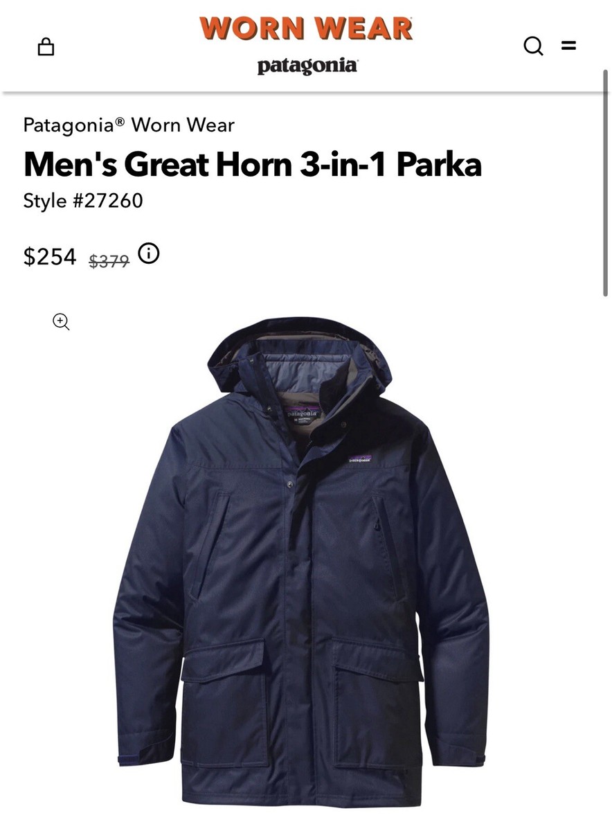 Patagonia Storm Jacket Color Navy Blue Men's Size M STY 27260