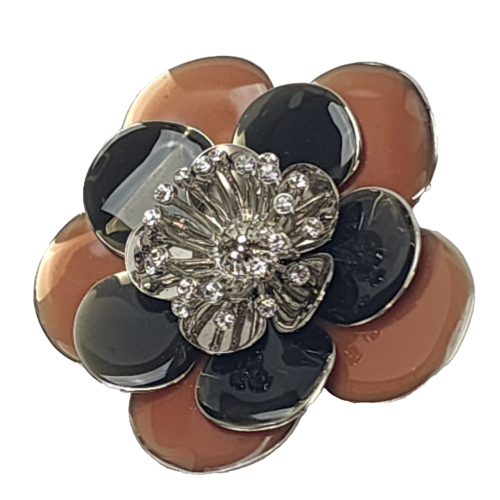 Vintage Miu Miu Brooch Flower Italy Crystal Stones Beautiful Quality - Picture 5 of 24