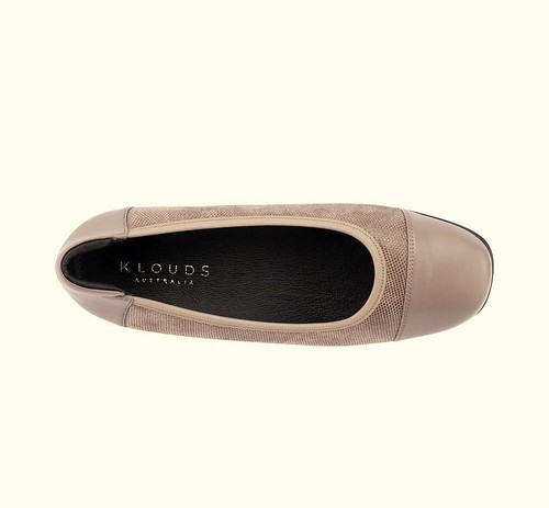 Klouds Shoes Orthotic Friendly Wide Stretch Leather Flats Klouds Walnut Slip On - Bild 12 von 16
