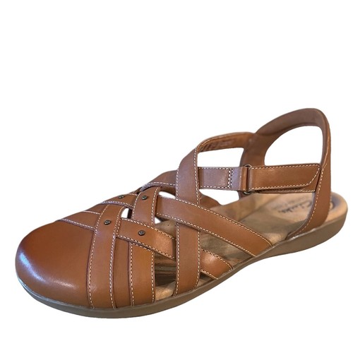 Clarks Men\'s Brown Leather Fisherman Sandals Size 11M Clarks mens sandals fisherman - Gem main image 3