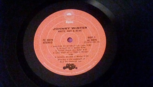 Johnny Winter-White, Hot & Blue- Orig 12" Vinyl LP w/ inner- PZ3475 Imp. 1978 Ex - Picture 4 of 5