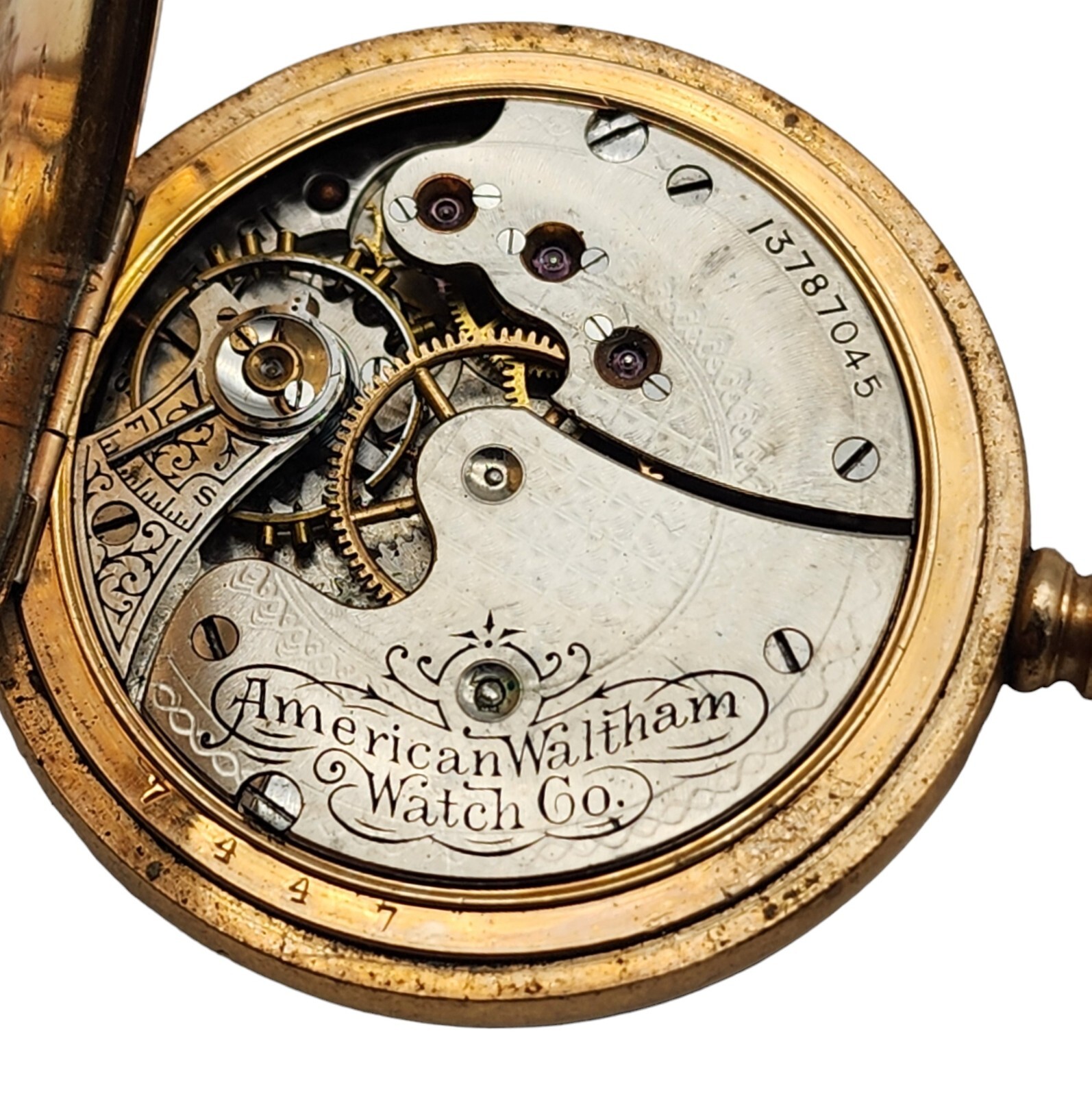 1905 Antique WALTHAM Gold Filled Pocket Watch HUNTER CASE 13787045 eBay