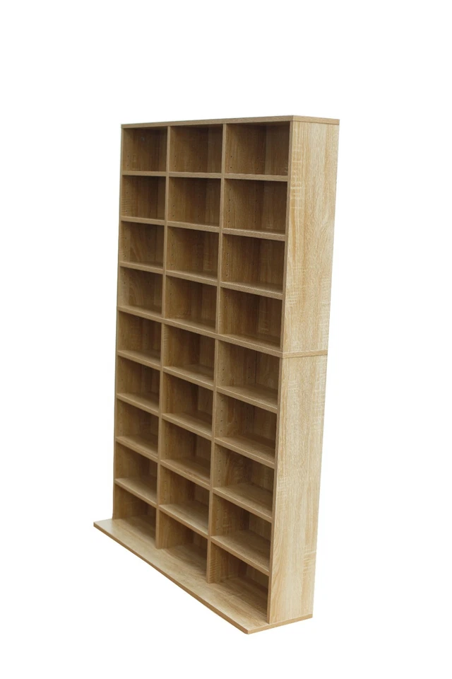 Oak Bookcase Storage Cabinet Rack Unit Tower Organizer Adjustable Wooden 837 CD - Image 4 of 4