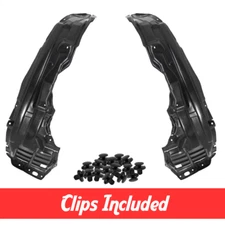 Front Left & Right Fender Liner Set w/ Clips For 2007-2013 Mitsubishi Outlander