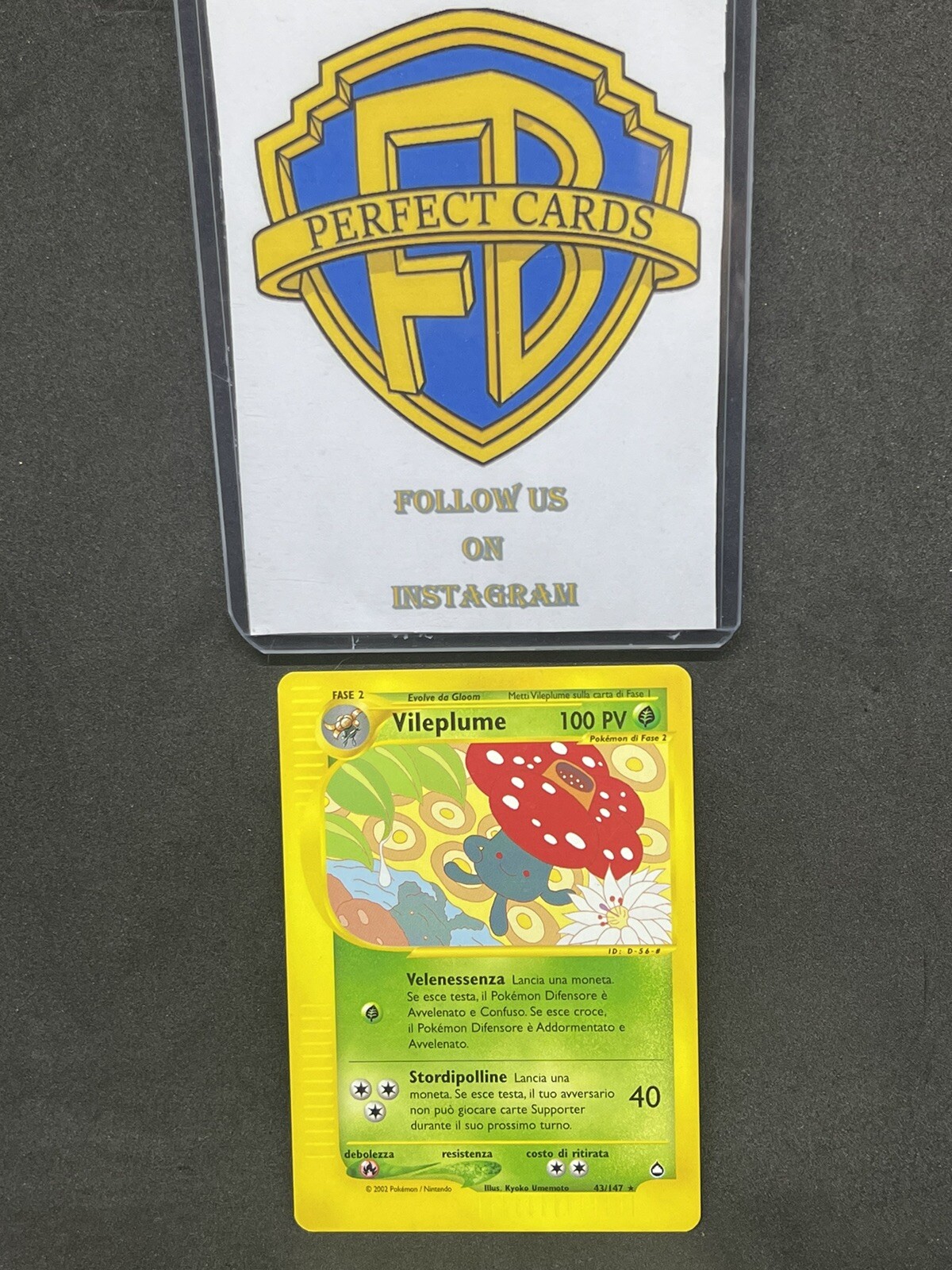 POKÉMON AQUAPOLIS VILEPLUME RARA NONHOLO 43/147 NM- ITA