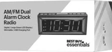 Best Buy essentials - BE-CLOPP3 Digital AM / FM Dual Alarm Clock - Black