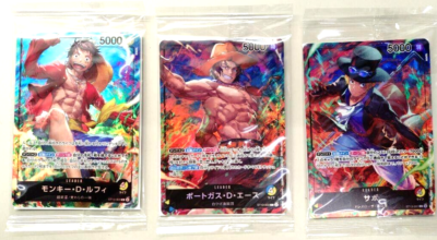 Luffy Ace Sabo 3 card PROMO ST13-001-002-003 SEVEN ELEVEN One