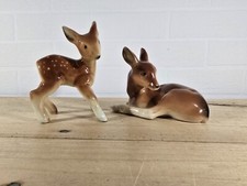 biche et faon en ceramique