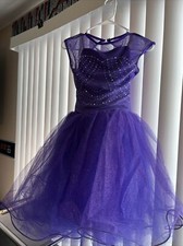 New  Ballet Costume Purple Dress Size Child XL W/ Bag. Hanger Not Included
