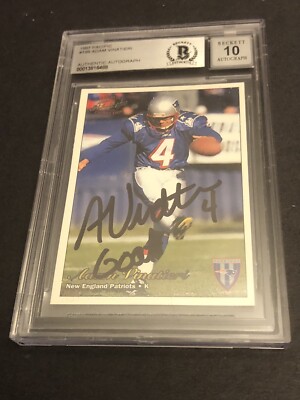 BECKETT GEM MINT 10 Auto Adam Vinatieri Signed Rookie Inscribed  GOAT  RC