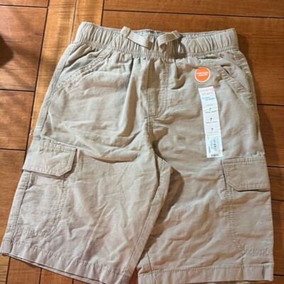 Jumping Beans Boys 7 Tan  English Elm  Cargo Shorts with Elastic Waistband