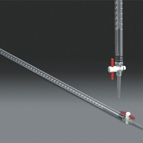100 ml KIT DE CABEZA DE CILINDRO CC - BURETTE DE PLÁSTICO /TPX 100 ml calibrado individualmente* - Imagen 3 de 4
